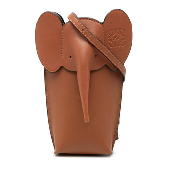 Elephant Pocket Crossbody Bag Leather