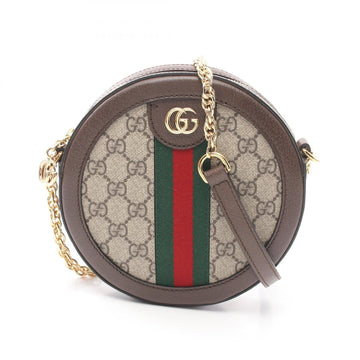 Gucci Beige Brown Gg Supreme Leather Shoulder Bag