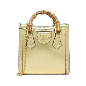 Diana NM Bamboo Handle Tote Leather Mini