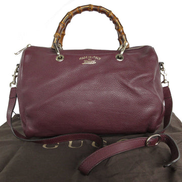 Gucci Bordeaux Leather Handbag Shoulder Bag