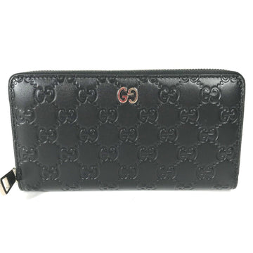 Gucci Black Leather Long Wallet (Bi-Fold)