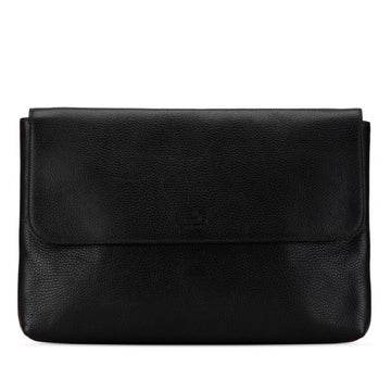 Gucci Black Leather Clutch Bag