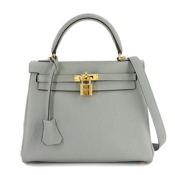 Kelly Handbag Grey Togo with Gold Hardware 25