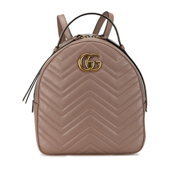 Gucci Pink Beige Leather Backpack