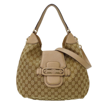 Gucci Beige Pink Gg Canvas Leather Handbag Shoulder Bag