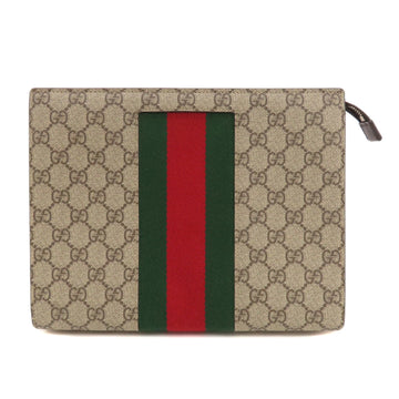 Gucci Brown Pvc Clutch Bag