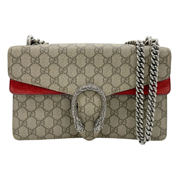 Gucci Brown Red Color Gg Supreme Shoulder Bag
