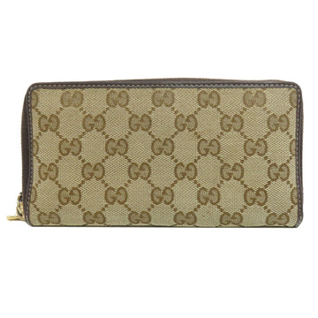 Gucci Brown Canvas Long Wallet (Bi-Fold)