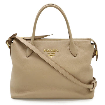 Dual Strap Zip Tote Vitello Daino Medium