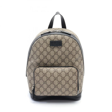 Gucci Beige Black Coated Canvas Leather Backpack
