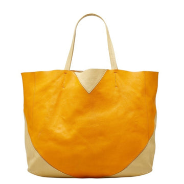 Horizontal Bi-Cabas Tote Leather Large