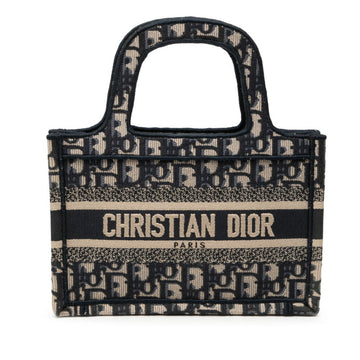 Christian Dior Trotter Beige Navy Trotter Handbag Tote Bag ()