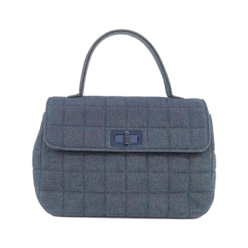 Chocolate Bar Mademoiselle Top Handle Bag Quilted Denim Medium