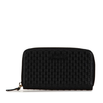 Gucci Black Leather Long Wallet (Bi-Fold)