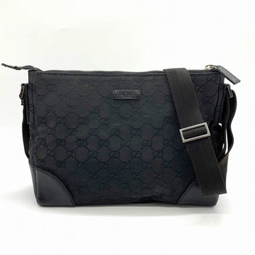 Gucci Black Gg Canvas Leather Shoulder New 1:1 Bags
