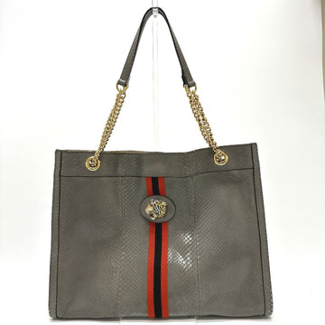 Gucci Gray Leather Tote Bag