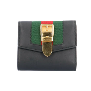 Gucci Black Leather Wallet (Tri-Fold)