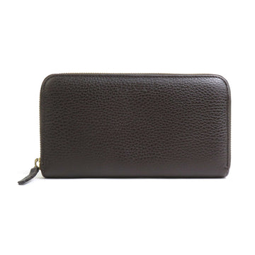 Gucci Dark Brown Leather Long Wallet (Bi-Fold)