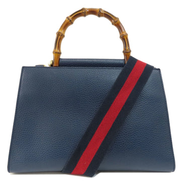 Gucci Navy Leather Handbag
