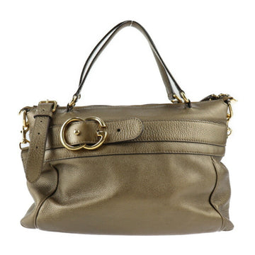 Gucci Bronze Leather Handbag Shoulder Bag Tote Bag