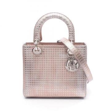 Christian Dior Pink Silver Leather Handbag ()
