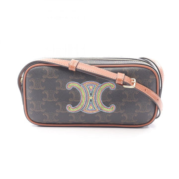 Triomphe East-West Shoulder Bag Triomphe Coated Canvas