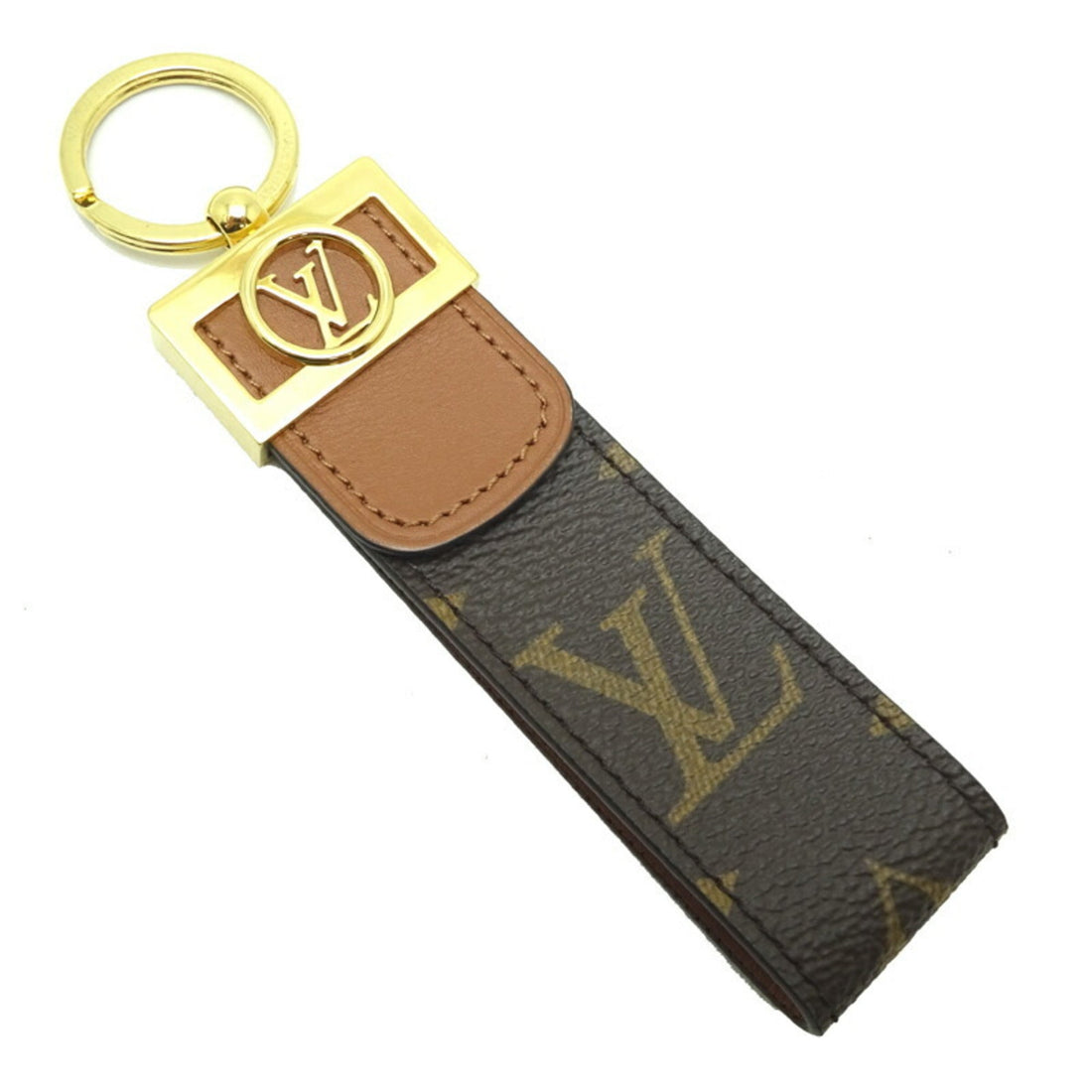 LOUIS VUITTON Keychain Dragonne Dauphine Women's Men's M69000 Monogram Ebene [Brown]