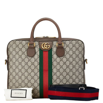 Gucci Beige Brown Pvc Leather Handbag Shoulder Bag