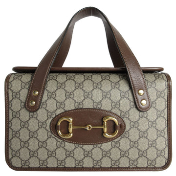 Gucci Beige Brown Pvc Leather Handbag
