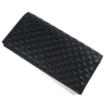 Gucci Black Leather Long Wallet (Bi-Fold)