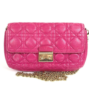 Christian Dior Pink Leather Clutch Bag Shoulder Bag ()