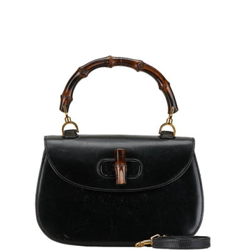 Gucci Black Leather Handbag Shoulder Bag