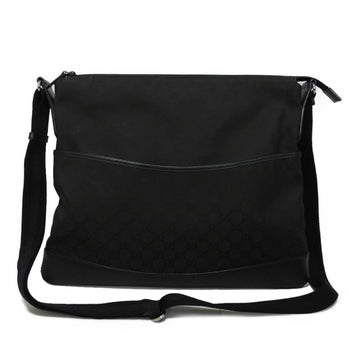 Gucci Black Nylon Canvas Leather Messenger Bag Shoulder Bag
