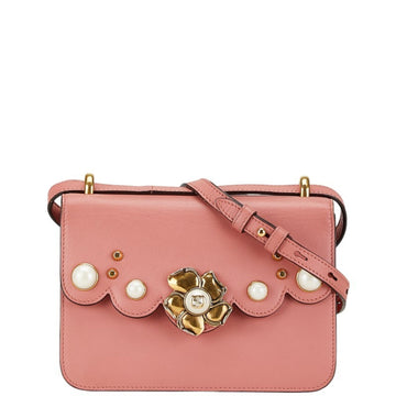 Gucci Pink Leather Shoulder Bag