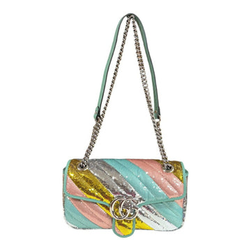 Gucci Gg Marmont Multi-Color Spangles Shoulder Bag