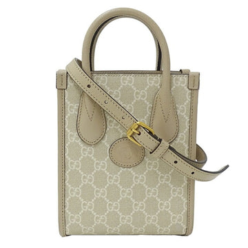 Gucci Beige Grayish Gg Supreme Canvas Handbag Shoulder Bag
