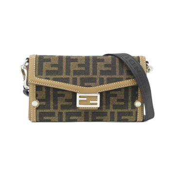 Baguette Soft Trunk Bag Zucca Canvas and Leather
