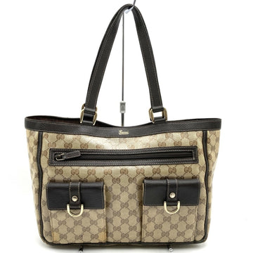 Gucci Beige Gg Crystal Leather Tote New 1:1 Bags