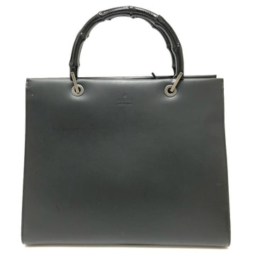 Gucci Bamboo Black Leather Handbag