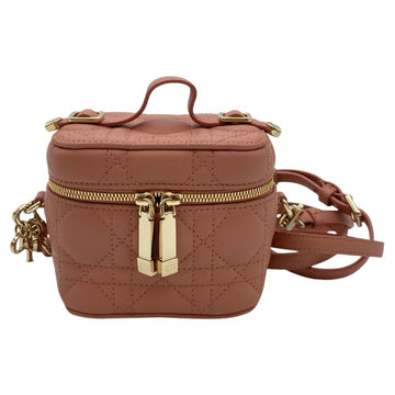 Christian Dior Pink Leather Shoulder Bag Vanity Bag ()