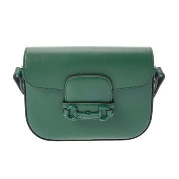 Gucci Horsebit Green Leather Shoulder New 1:1 Bags