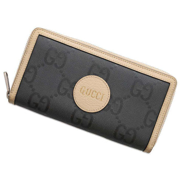 Gucci Gray Nylon Leather Long Wallet (Bi-Fold)