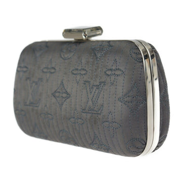 LOUIS VUITTON Minaudiere Clutch Bag M95802 Monogram Motard Gray Series Silver Metal Fittings 2WAY Chain Shoulder Clasp