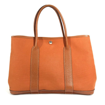Garden Party Tote Toile and Leather 36