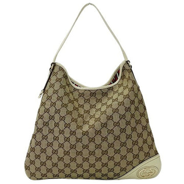 Gucci Beige White Gg Canvas Shoulder Bag
