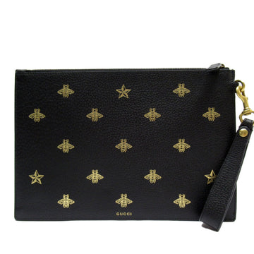 Gucci Black Leather Clutch Bag