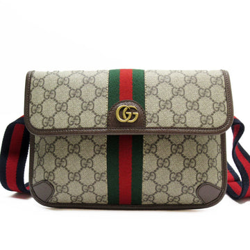 Gucci Beige Brown Pvc Sling Bag