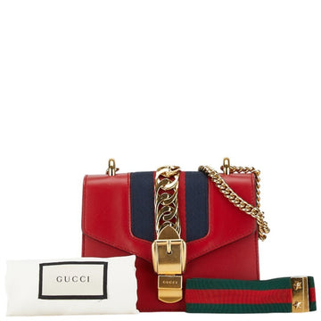 Gucci Red Color Leather Shoulder Bag