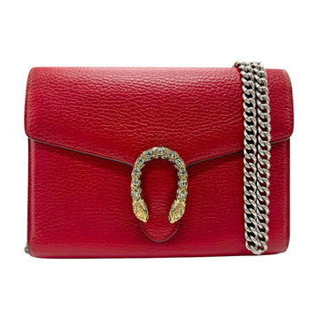 Gucci Dark Red Leather Shoulder Bag