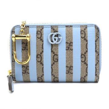 Gucci Blue Brown Gg Supreme Canvas Coin Purse/Coin Case